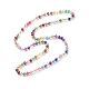 Set di collane di perline di vetro bling stile 5 pz 5 per donna NJEW-JN04056-4
