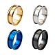 4 цвет настройки кольца из нержавеющей стали с рифлением для пальцев STAS-TA0001-26E-1