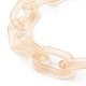 Transparente Kabelketten-Armbänder aus Acryl HJEW-JM00665-04-3