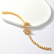 Brass Micro Pave Cubic Zirconia Link Bracelets for Women XH8609-1-3