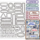 GLOBLELAND Retro Label Borders Clear Stamps for DIY Scrapbooking Vintage Label Frame Silicone Clear Stamp Seals 21×29.7cm Transparent Stamps for Cards Making Photo Album Journal Home Decoration DIY-WH0296-0017-1