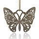 Antique Silver Plated Alloy Enamel Butterfly Pendants ENAM-J219-02AS-2