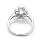Componentes del anillo de dedo de plata de ley 925 ajustables STER-E061-18P-5