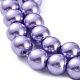 Cottura dipinto di perle di vetro perlato fili di perline rotondo HY-Q330-8mm-27-3