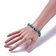 Natural Amazonite Beads Stretch Bracelets BJEW-JB04152-09-3