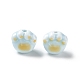 Perles de porcelaine imprimées manuelles PORC-F006-01C-2