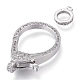 Brass Micro Pave Cubic Zirconia Lobster Claw Clasps ZIRC-M108-14A-P-2
