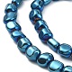Brins de perles d'hématite non magnétiques synthétiques galvanisées G-C024-01D-3