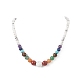 Ожерелье из бисера из натуральных и синтетических смешанных драгоценных камней для женщин NJEW-JN04187-4