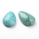 Dyed Natural Howlite Teardrop Cabochons G-F258-03-2