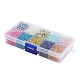 Kits de perles en verre craquelé & en verre peint à cuisson mixte HY-X0009-4mm-06-3