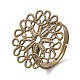 Componentes del anillo de filigrana de bronce ajustable KK-G233-M04-4