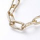 Set di braccialetti e collane con catena a graffetta in alluminio con texture SJEW-JS01094-01-8