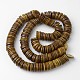 Dyed Natural Coconut Flat Round Bead Strands COCB-O003-12G-2