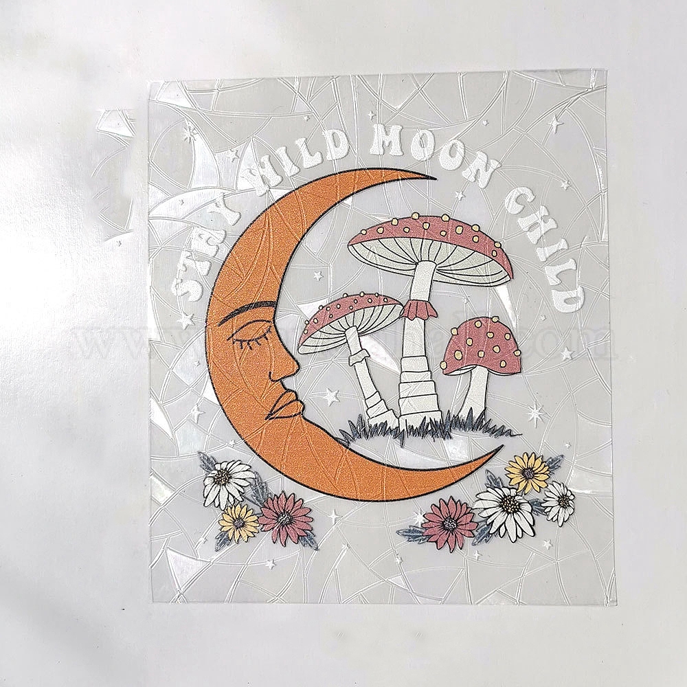 Wholesale Rectangle Mushroom Colorful Suncatcher Rainbow Prism Electrostatic Glass Stickers