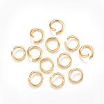 304 anelli di salto in acciaio inox, anelli di salto aperti, oro, 8x1.2mm
