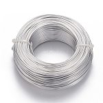 Filo di alluminio tondo, filo flessibile del mestiere, per la realizzazione di gioielli artigianali con perline, argento, 12 gauge, 2.0mm, 55 m/500 g (180.4 piedi/500 g)
