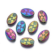 Rack Plating Rainbow Color Alloy Beads PALLOY-S180-345