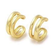 Серьги-клипсы из латуни с гальваническим покрытием EJEW-R162-26G-01