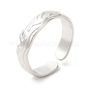 201 Stainless Steel Open Cuff Ring RJEW-E063-45P