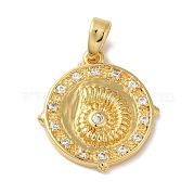 Подвеска из латуни с микропаве из кубического циркония KK-U027-15G
