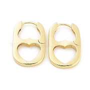 Серьги-кольца из латуни с сердечком для женщин KK-Z038-20G