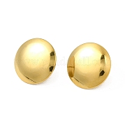 Ion Plating(IP) 304 Stainless Steel Flat Round Stud Earrings for Women EJEW-I281-06G