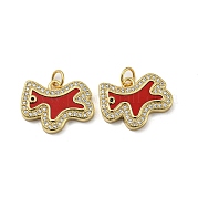 Латунные микро проложить кубического циркония подвески KK-H457-04G-02