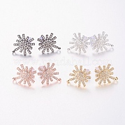 Латунные серьги-гвоздики из циркония ZIRC-E132-17