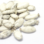 Лошадь глаз естественный Howlite подвески G-Q363-18