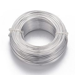 Alambre de aluminio anodizado, alambre artesanal de metal flexible, alambre artesanal flexible, para hacer bisutería artesanal, plata, 12 diámetro, 2.0mm, 55 m / 500 g (180.4 pies / 500 g)