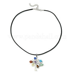 Colliers à pendentif arbre de vie en alliage&nbsp;NJEW-JN04559-02