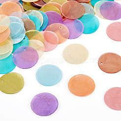80 pz 8 colori pendenti in conchiglia capiz naturale verniciati a spruzzo&nbsp;BSHE-TA0001-24