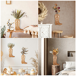 Vases en bois en forme de botte de cowboy&nbsp;AJEW-WH0886-71