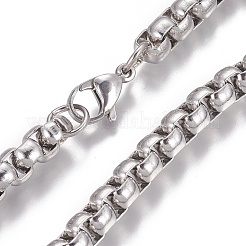 Bracciali a catena scatolata in acciaio inossidabile 304 anti-appannamento&nbsp;BJEW-I274-10S