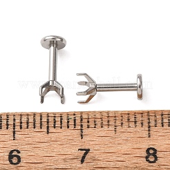 304 Edelstahl-Krappenfassungen für Ohrringe&nbsp;SA-CBA8B85-11B-01