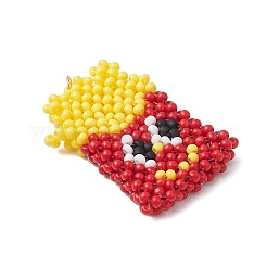 Pommes Frites Glas Saatperlen Perlen Perlen Charms&nbsp;PALLOY-CJ00133