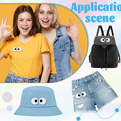 20 Stück Augen-Stickerei aus Polyester zum Aufbügeln/Aufnähen&nbsp;DIY-GA0010-06A-02