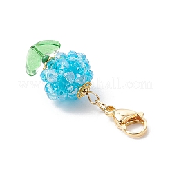 Decorazioni pendenti con perline di semi di vetro e diaspro imperiale sintetico in vaso di frutta&nbsp;HJEW-MZ00308