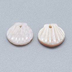 Encantos de concha de nácar blanco natural&nbsp;X-SSHEL-S260-097C