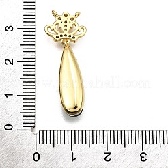 Porte micro ouvrent pendentifs zircone cubique en laiton de placage&nbsp;KK-K401-58G