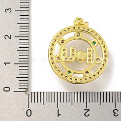 Cremagliera placcatura micro ottone spianare pendenti zirconi&nbsp;KK-C074-03G