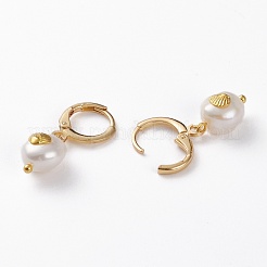 Ottone orecchini a cerchio Huggie&nbsp;EJEW-JE04433-04