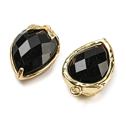 Anhänger aus natürlichem Obsidian mit Facettenschliff&nbsp;G-M431-06G-07