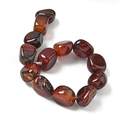 Cuentas de ágata roja natural hebras&nbsp;G-H295-D01-14