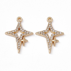 Legierung rhinestone-anhänger&nbsp;PALLOY-P287-08LG