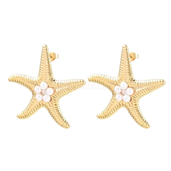 Boucles d'oreilles puces en acier inoxydable 304 couleur océan&nbsp;EJEW-E614-01A-G