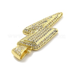 Porte micro ouvrent pendentifs zircone cubique en laiton de placage&nbsp;KK-D359-29G