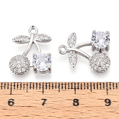 Pendentifs avec zircon cubiques à micro-pavés en laiton&nbsp;KK-T074-71P-01