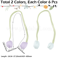 12 stücke 2 farben tuch doppel-kopf tulpe ornament zubehör&nbsp;FIND-CY0001-39